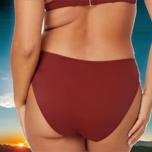 Andie Swim The Hipster Bottom Truffle Eco Nylon Size Medium - Picture 10 of 11